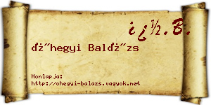 Óhegyi Balázs névjegykártya