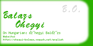 balazs ohegyi business card